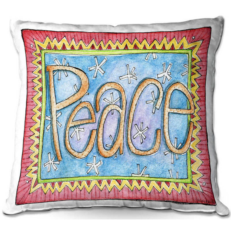  Coussin Couch Peace, 20 po x 20 po