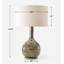 Lampe de table en verre brun Tymeir