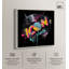 Décoration murale urbaine encadrée en vinyle Neon Splat par Art Remedy, cadre argenté, 24 x 24-129617422-129617424