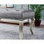 Banc capitonné en tissu avec garniture cloutée-2086375416