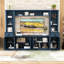 Unité de divertissement moderne avec pont réglable, piliers de rangement et console multimédia-704666402