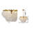 Transitional 3 Light Antique Brass Glass Chandelier