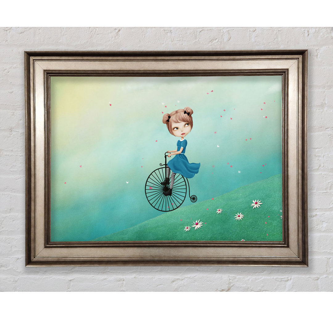 Alice im Wunderland Penny Farthing - Einzelner Bilderrahmen Kunstdrucke