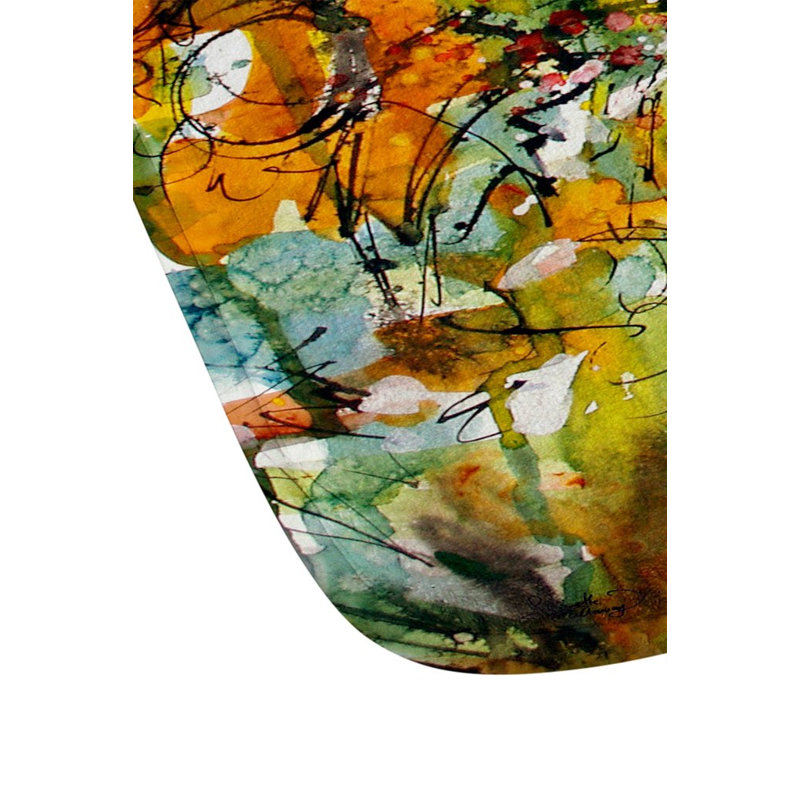 Tapis pour salle de bain abstract fleurs