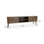 Meuble télé Adrian de style Mid-Century moderne avec rangement en bois de noyer brun massif, 71 pouces pour le salon