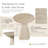 Fulcher Stone-Like 18"W Pedestal End Table-2134007114