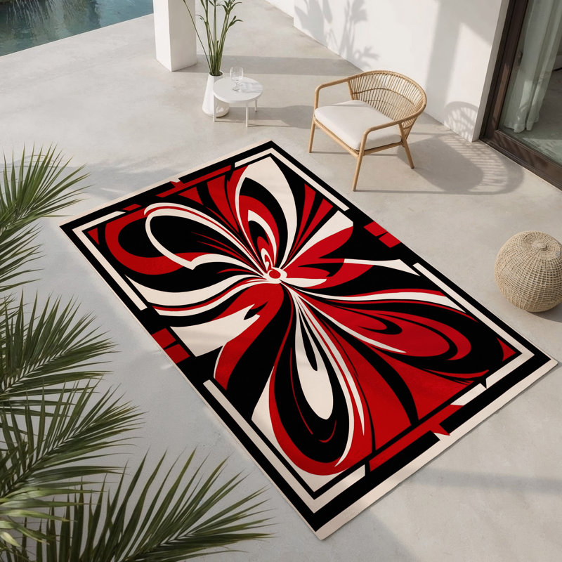 Tapis intérieur et extérieur Aurora Flame, Rectangle 1 pi 6 po x 2 pi 6 po