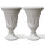 Paquet de 2 pots à fleurs en forme de trophée en forme de trophée, pots de fleurs de 23,6 po de hauteur avec base solide, motif élégant, PEHD résistant aux intempéries-116832553