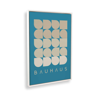 Bleu sarcelle et crème géométrie Bauhaus