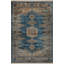 Tapis décoratif à motif frangé à motif traditionnel bleu et jaune-1362328491