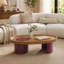 Table basse Mid-Century ovale 45,3 "avec finition noyer