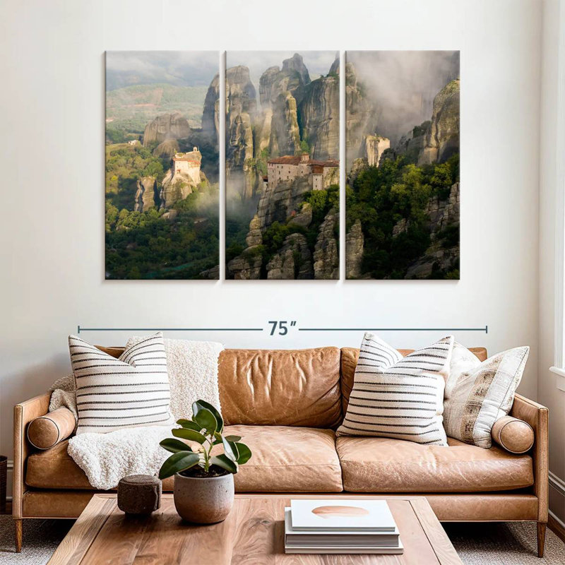Adella Greek Meteora Monastery, 42" H x 65" W