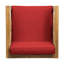 Housse de fauteuil lounge moderne en bois, style milieu du siècle, avec doublure imperméable, 77,3 cm x 67,5 cm, 19 kg.