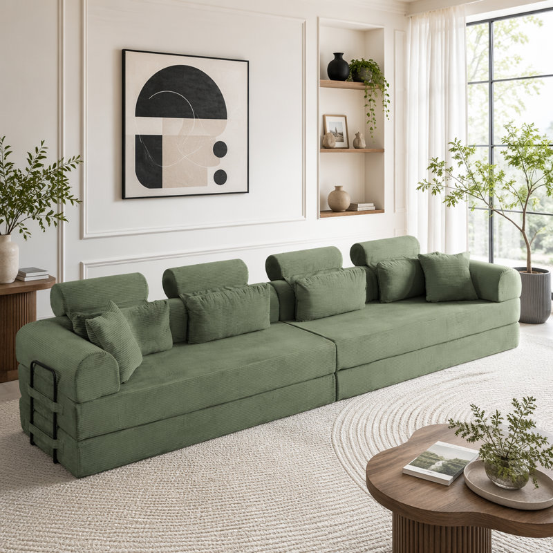 Canapé modulaire en L, Greyish Green