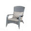 Chaise de patio avec coussins, coussin gris
