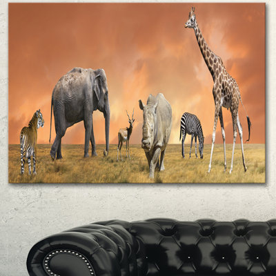 « savannah sauvage panorama », impression sur toile tendue