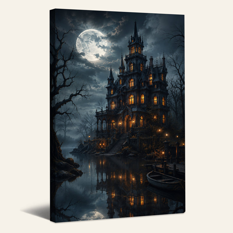 Art mural sur toile Halloween gothique, H 30 po x l 20 po