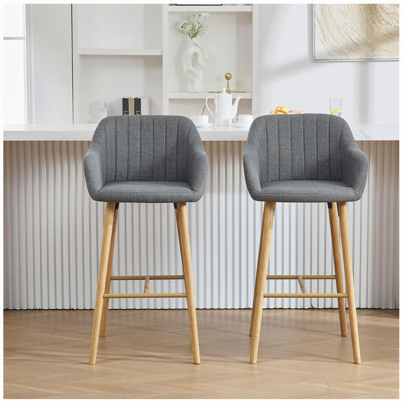 Ensemble de 2 tabourets de bar Modern, Gris