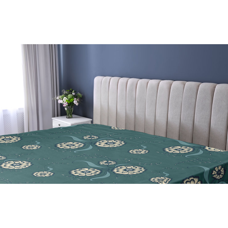 Drap-housse Ambesonne Daisy Boho Camomille, Drap-housse de taille simple