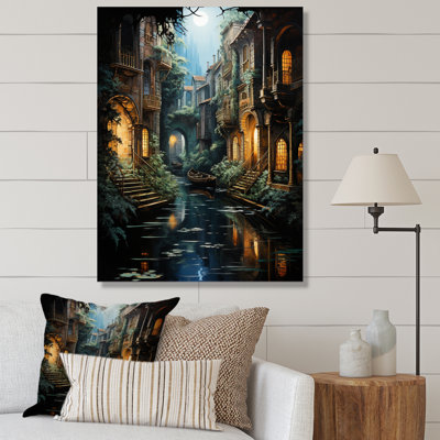 Impression sur toile «Beige Canal»