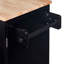 Îlot de cuisine roulant avec rangement, chariot de cuisine avec plateau en bois d'hévéa, 3 tiroirs, 2 tablettes coulissantes et support de rangement interne, îlot de cuisine sur roulettes avec support à épices et support à tour-2043082030