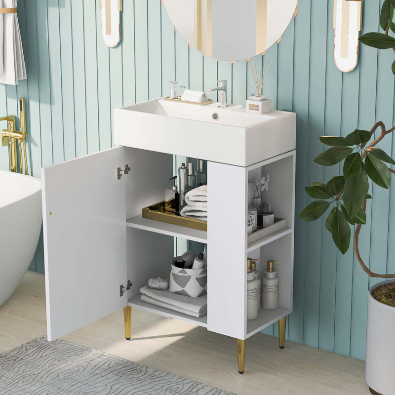 Meuble-lavabo simple l 22 po x P 12 po x H 34 po