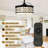 42'' Retractable Blades Ceiling Fan With Lights And Remote Control, Modern Reversible DC Motor Caged Ceiling Fan with Fabric Shade