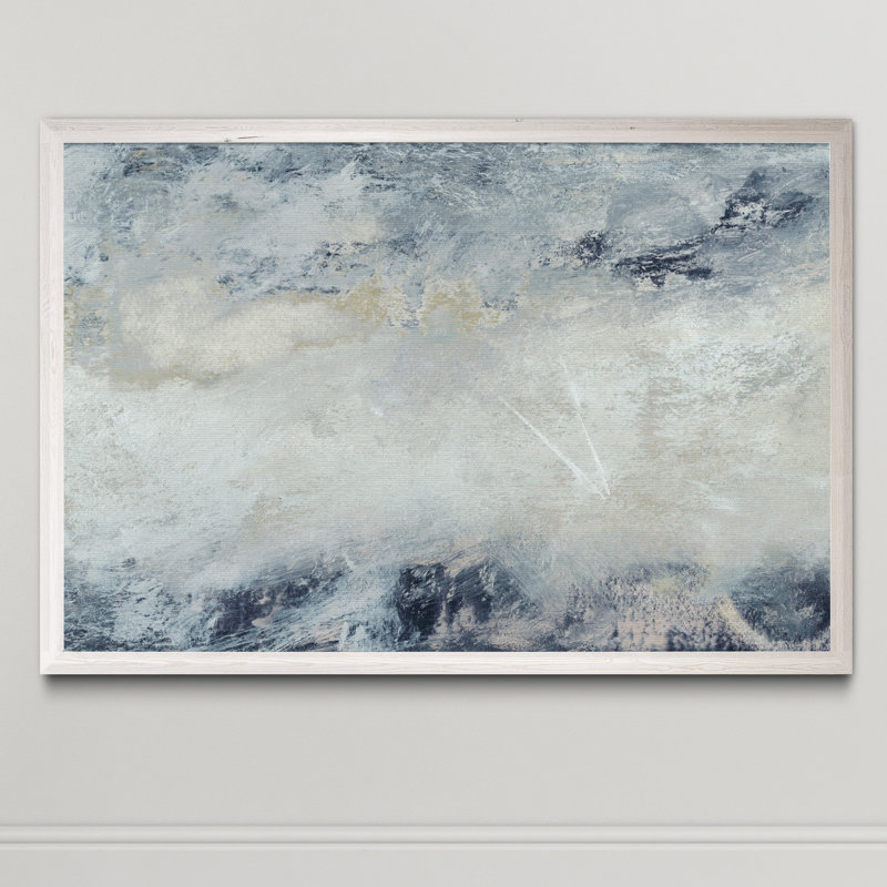 «Hushed V», reproduction d'art encadrée, H 28 po x l 38 po x P 1,3 po, Toile blanche encadrée