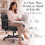 Chaise de bureau réglable et pivotante Criss Cross Chair Chaise de bureau ergonomique en chenille avec roulettes-107129132