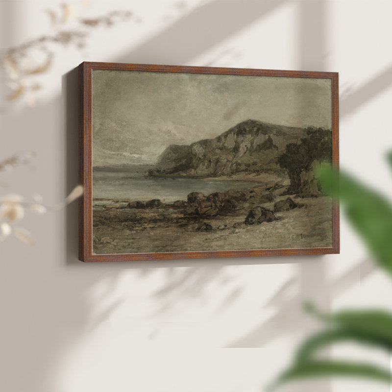 Paysages rétro-DCCV-reproduction encadrée, H 8 po x l 10 po, Noyer