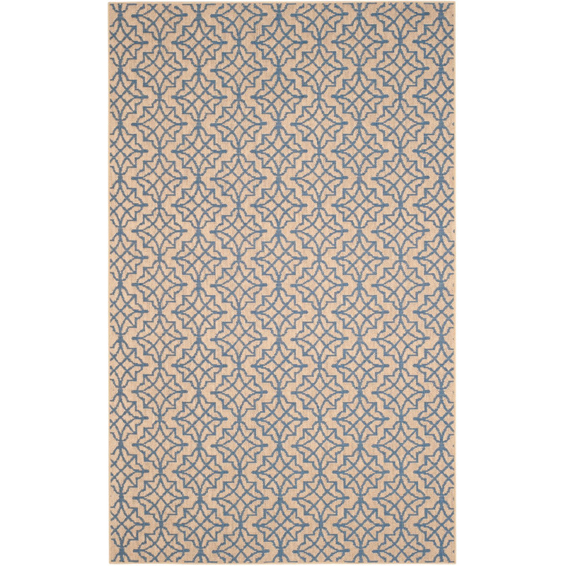 Tapis brun / bleu en jute tissé à la main Andressa, Rectangle 3 pi x 5 pi