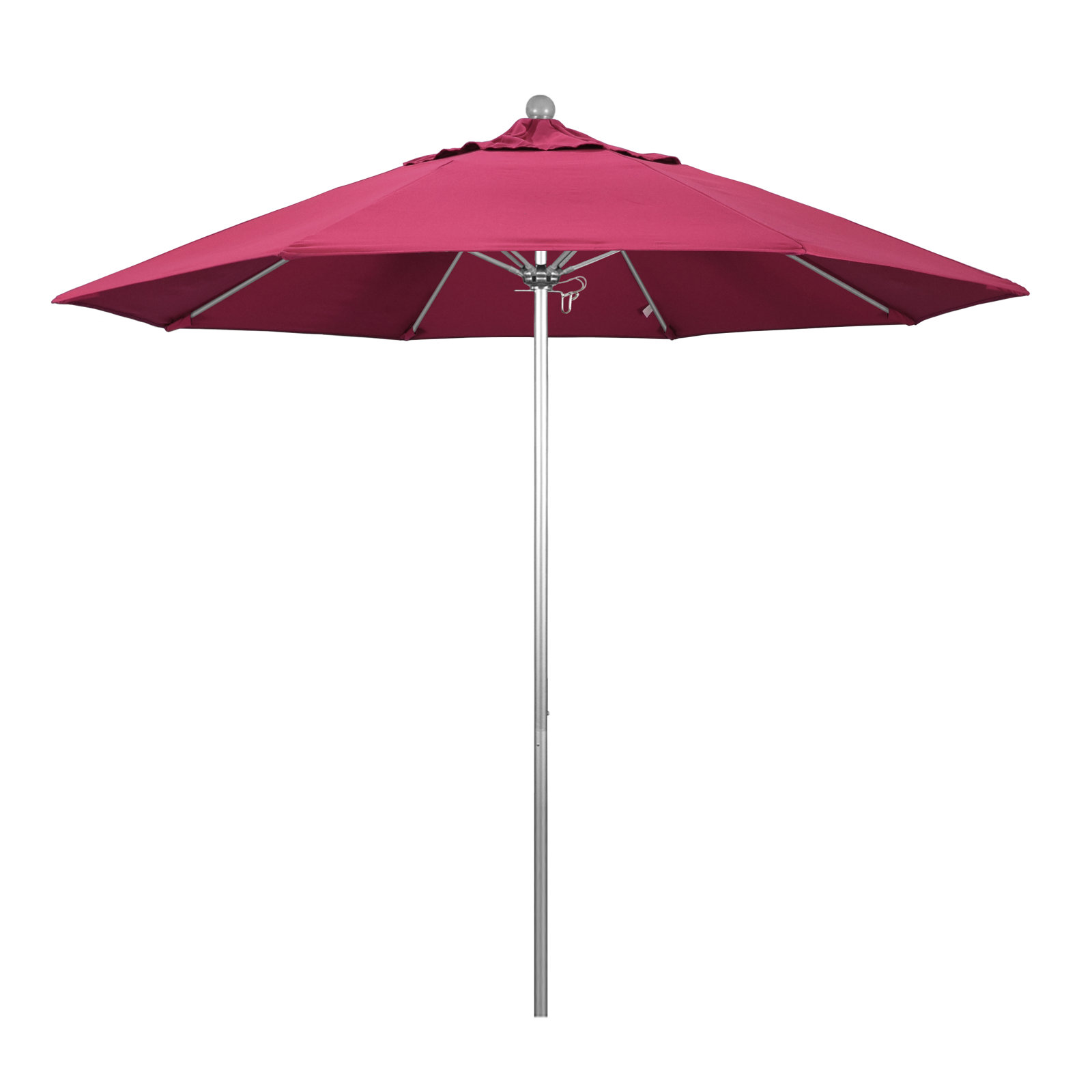 Maria 108'' Sunbrella® Outdoor Umbrella, Canvas Hot Pink Sunbrella® Canvas, Silver