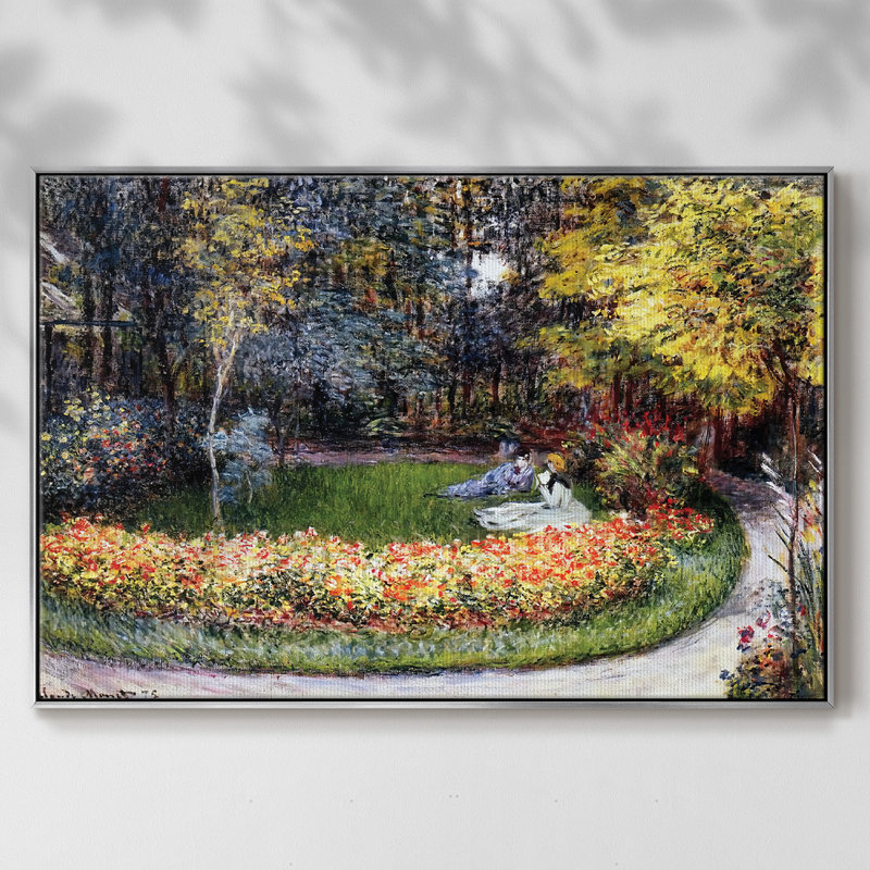 Dans le jardin, 1875, H 25 po x l 37 po x P 2 po, Argent