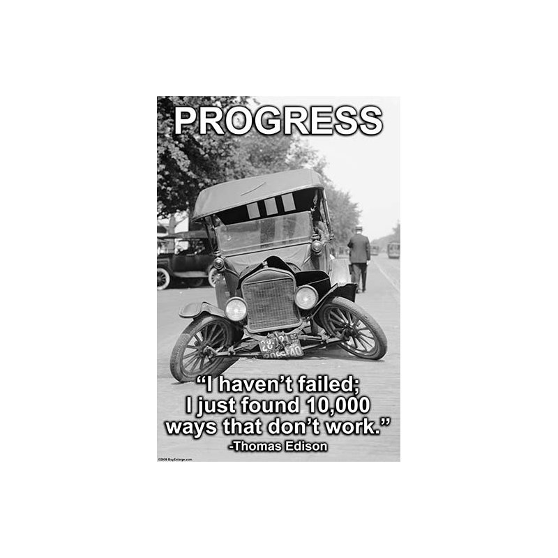 « progress » par wilbur pierce, affiche rétro