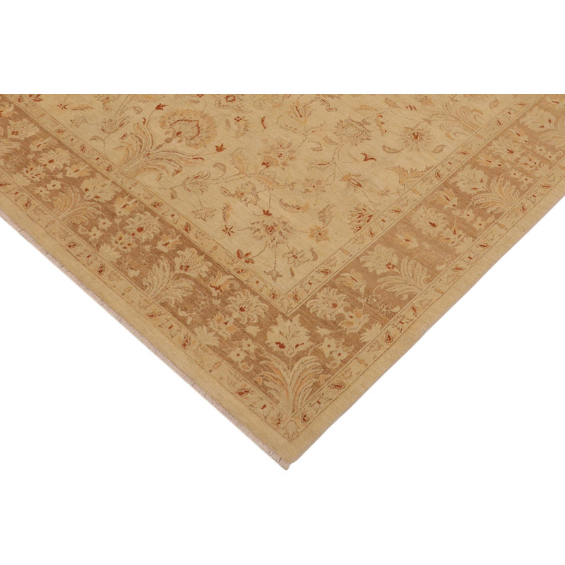 Tapis oriental en laine ivoire Aarav
