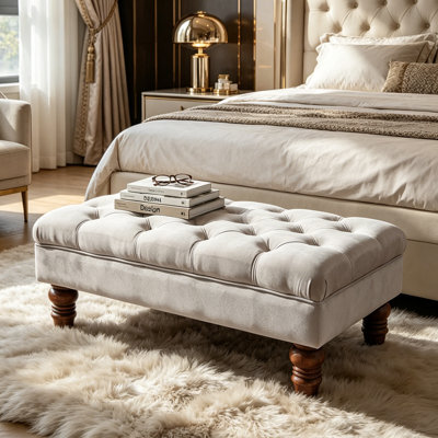 Velvet Upholstered Bench