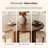 31.5-Inch Round Dining Table with Carved Floral Pattern, Solid Wood Farmhouse Kitchen Table for 2-4, Small Dining Table for Dining Room, Apartments, Small Place