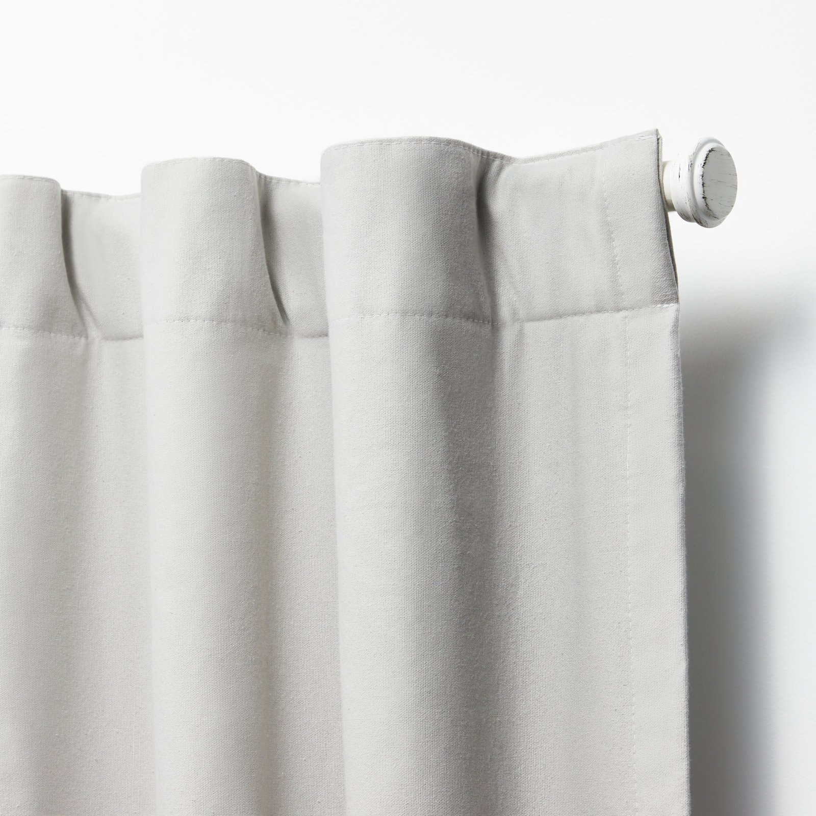 Lauren Ralph Lauren Waller Blackout Cotton Curtain, Silver, 52" W x 96" L