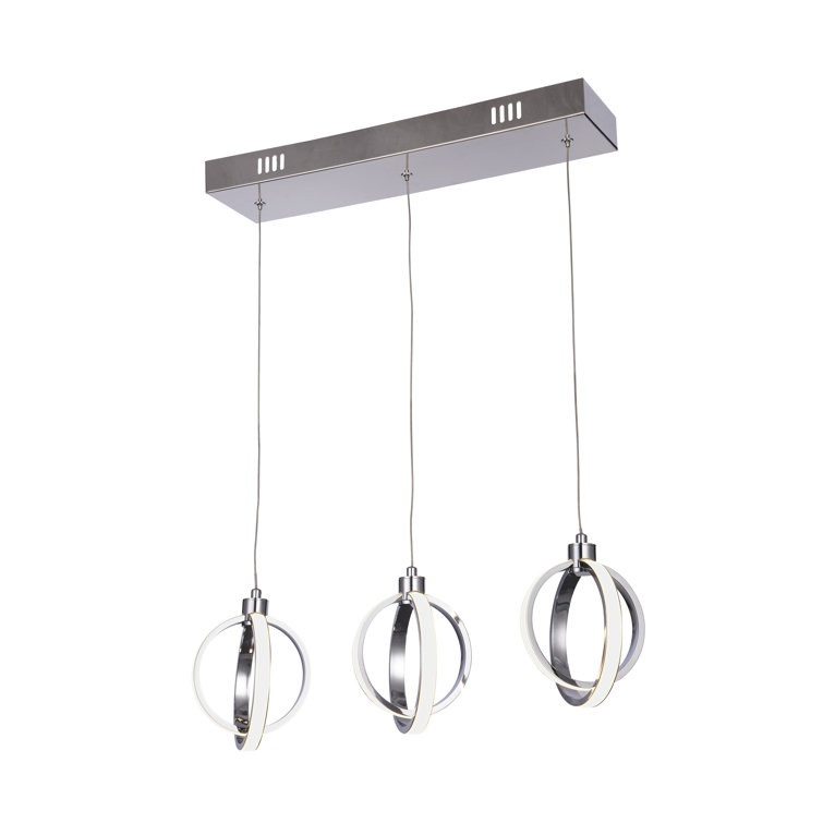 Lepper 3- Light Chrome LED Pendant