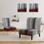 Fauteuil de chambre moderne rembourré en velours Brechta Vibrant Curve Design II-88109617