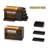 Walk-In Closet Island with 8 Drawers and Open Storage, 1-Shelf Chest with Tempered Glass Top, LED Light, Jewelry Storage