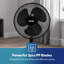 GEEPAS 9" Table Fan | Electric Portable Worktop Desk Fan with 2 Speeds 3 Blades, Adjustable Tilt Wide Angled Oscillation | Powerful Low Noise Airflow for Home Office | 1 Year Warranty, 22W-99184851