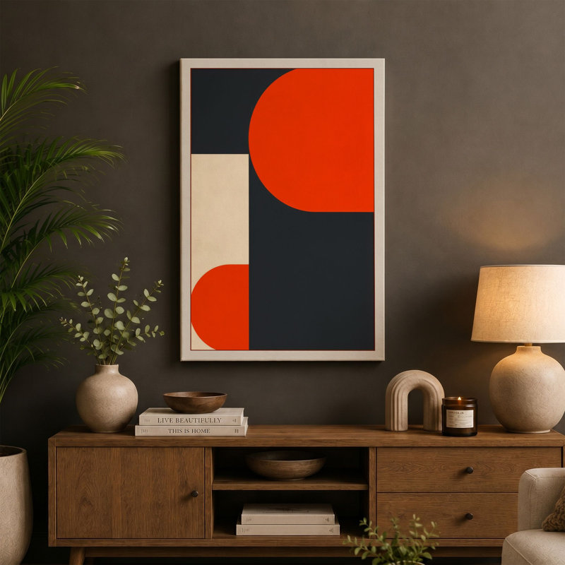 Chromatic Balance Geometric - Wrapped Canvas, 36x24 - 91.4 x 61.0 cm, White Border