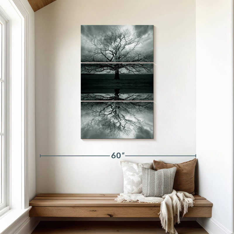 Réflexion de l'arbre hanté Hitzel, H 45 po x l 28 po