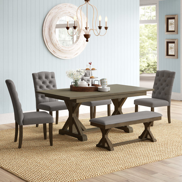 Laurel Foundry Modern Farmhouse Handler 6 - Piece Trestle Dining Set ...