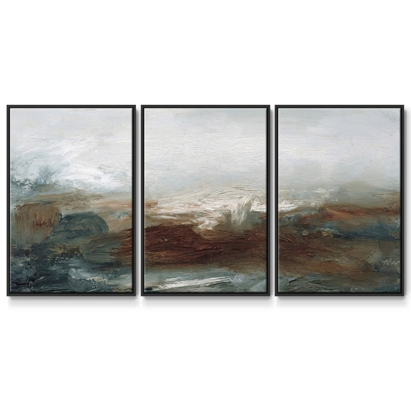 Lingering Light IV - Toile encadrée multi-pièces, Noir, H 40 po x l 78 po x P 2 po