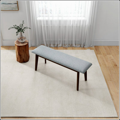 Banc rembourré en bois massif Carlos