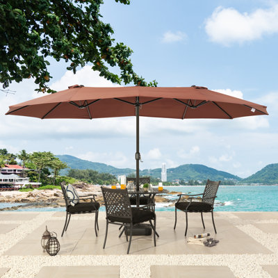 Outdoor Zadie 15' x 9' ft. Market Patio Umbrella