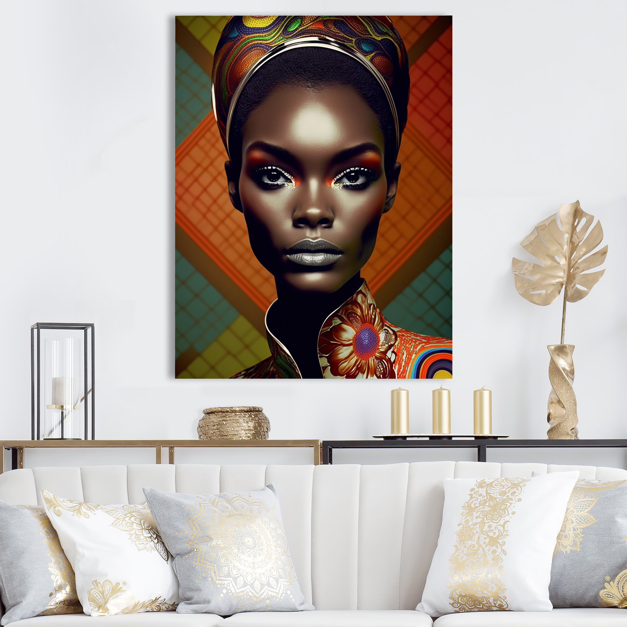 Dakota Fields Haidi Classy Portrait Elegant African Lady Wall Décor ...