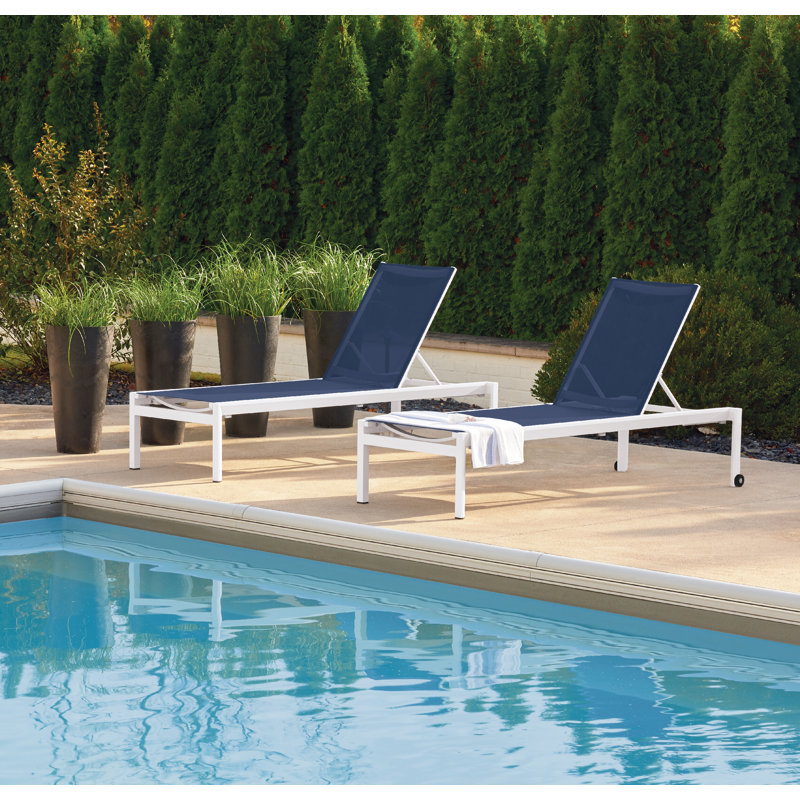Ven 79.5" Long Reclining Single Chaise, Chalk, Ink Pen, 2